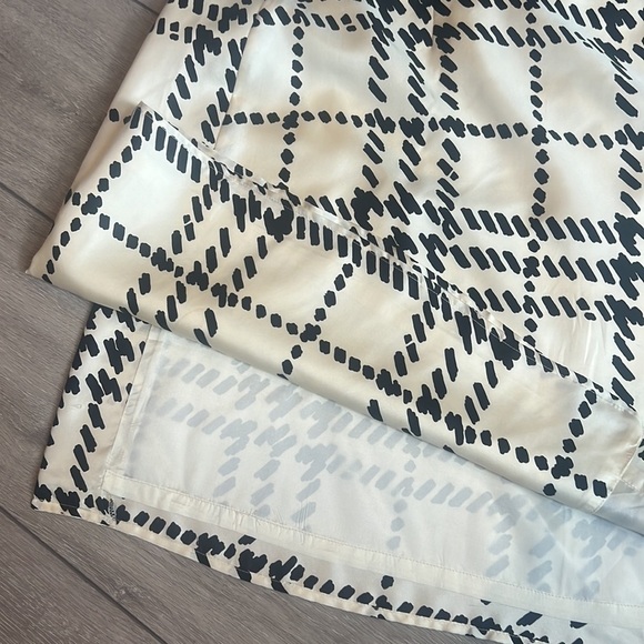 LILLY Pulitzer black and white silk wrap a-line geometric print skirt size 4 - Picture 10 of 10